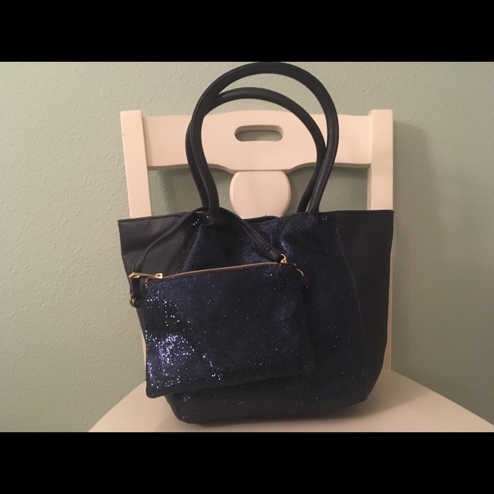Navy Blue Sparkly Bag 💙